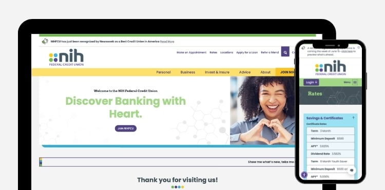 NIHFCU Website Redesign