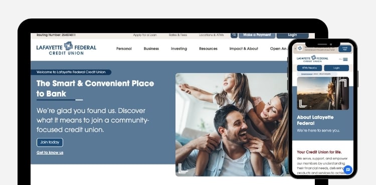 Lafayette Federal Credit Union website redesign