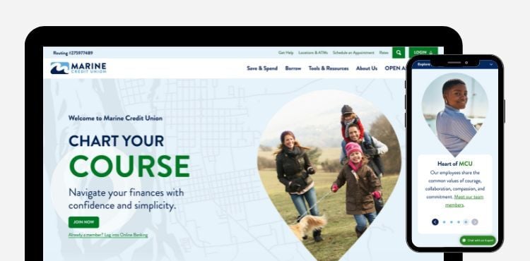 Marine Credit Union website redesign