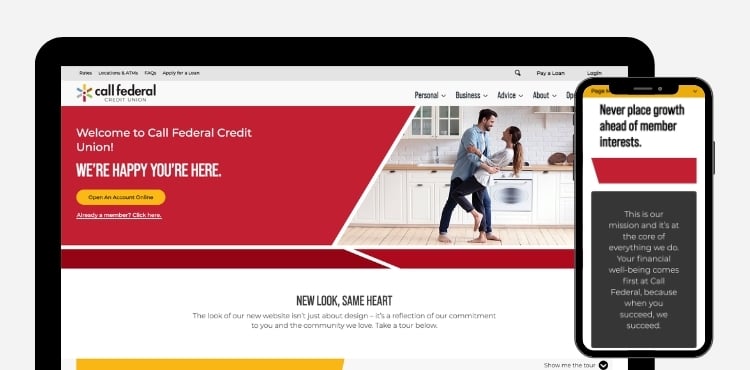 Call Federal Credit Union Website Redesign