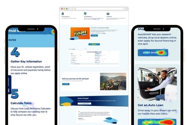 Sound Credit Union website heatmapping results