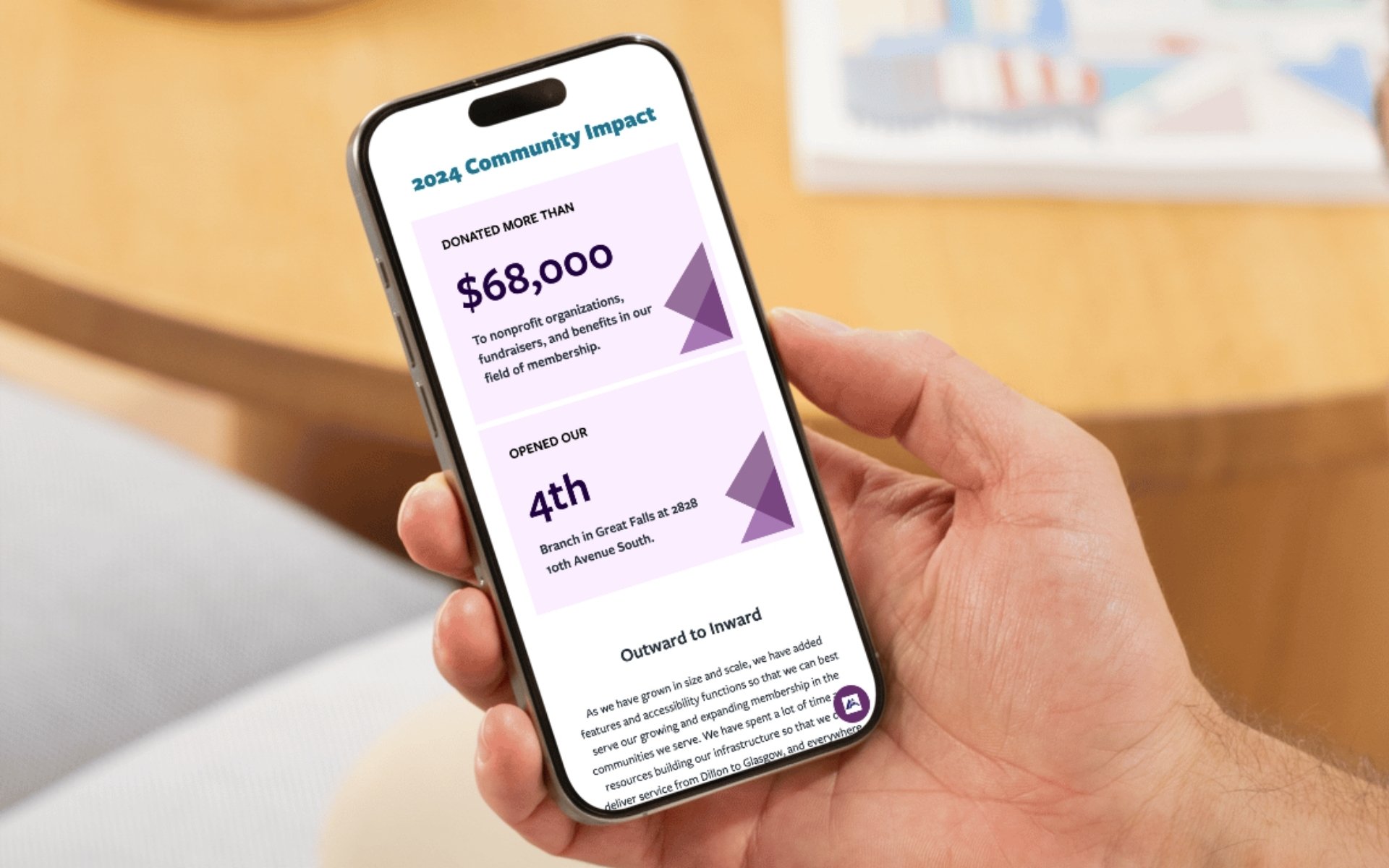 Impact Numbers on Montana Credit Union Website