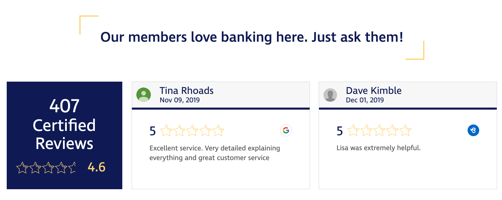 Screenshot of Baton Rouge Telco member reviews