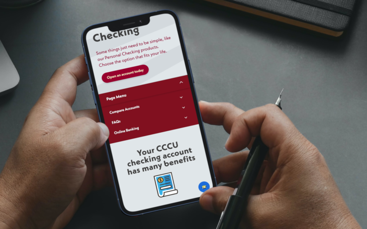 Coast Central website's mobile navigation