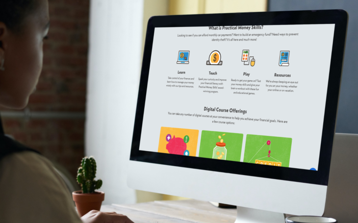 Bold colors and design elements on Coast Central's new website