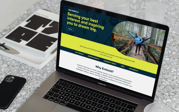 New page layout on Embold website