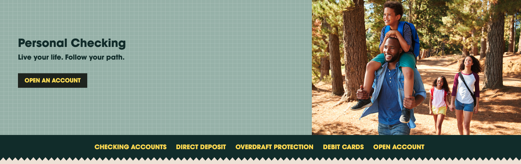NextMark Credit Union checking account page