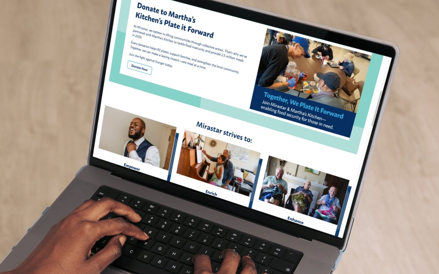 Community Health & Well-being page on the new Mirastar Credit Union website