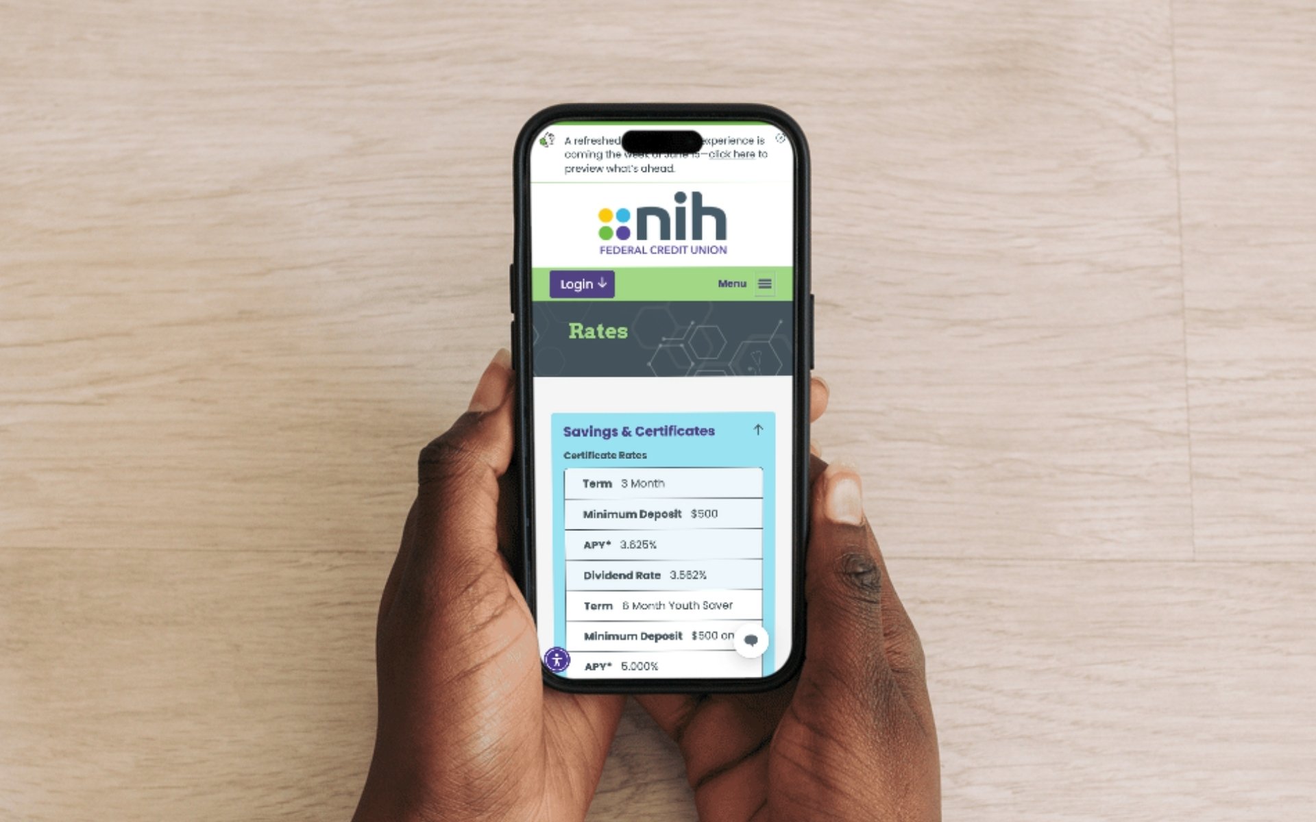 NIHFCU Redesign