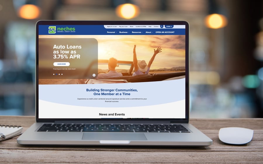 Neches Federal Credit Union website redesign