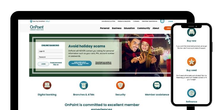 OnPoint Community Credit Union Website Redesign