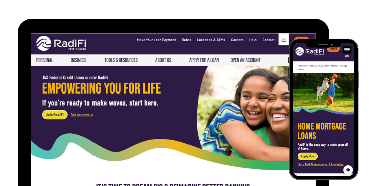 RadiFi Credit Union Website Redesign
