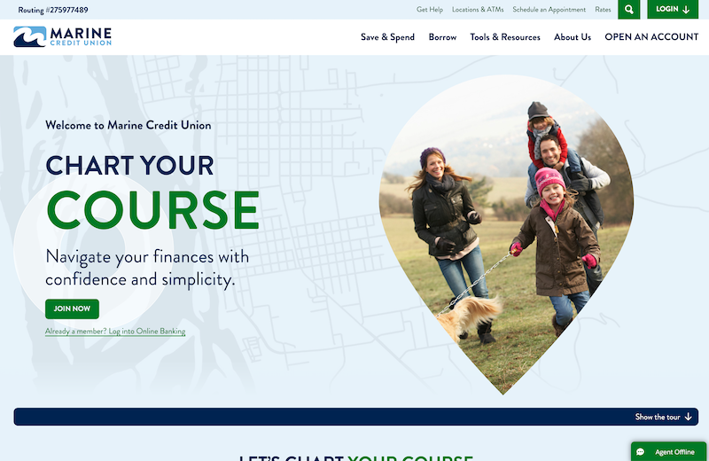 Marine Credit Union website redesign